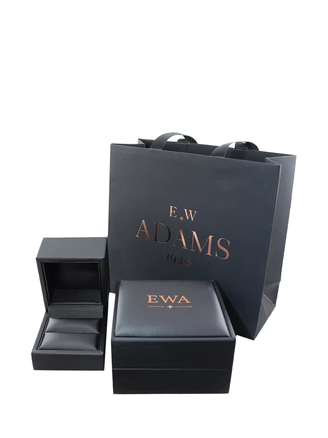 E.W Adams 9ct gold claw set amethyst stud earrings - British product