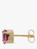 E.W Adams pink tourmaline stud earrings 9ct gold (British brand)