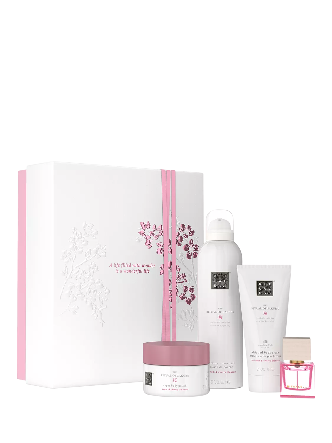 Rituals Sakura bodycare gift set 200ml 125g 100g 15ml (British brand)