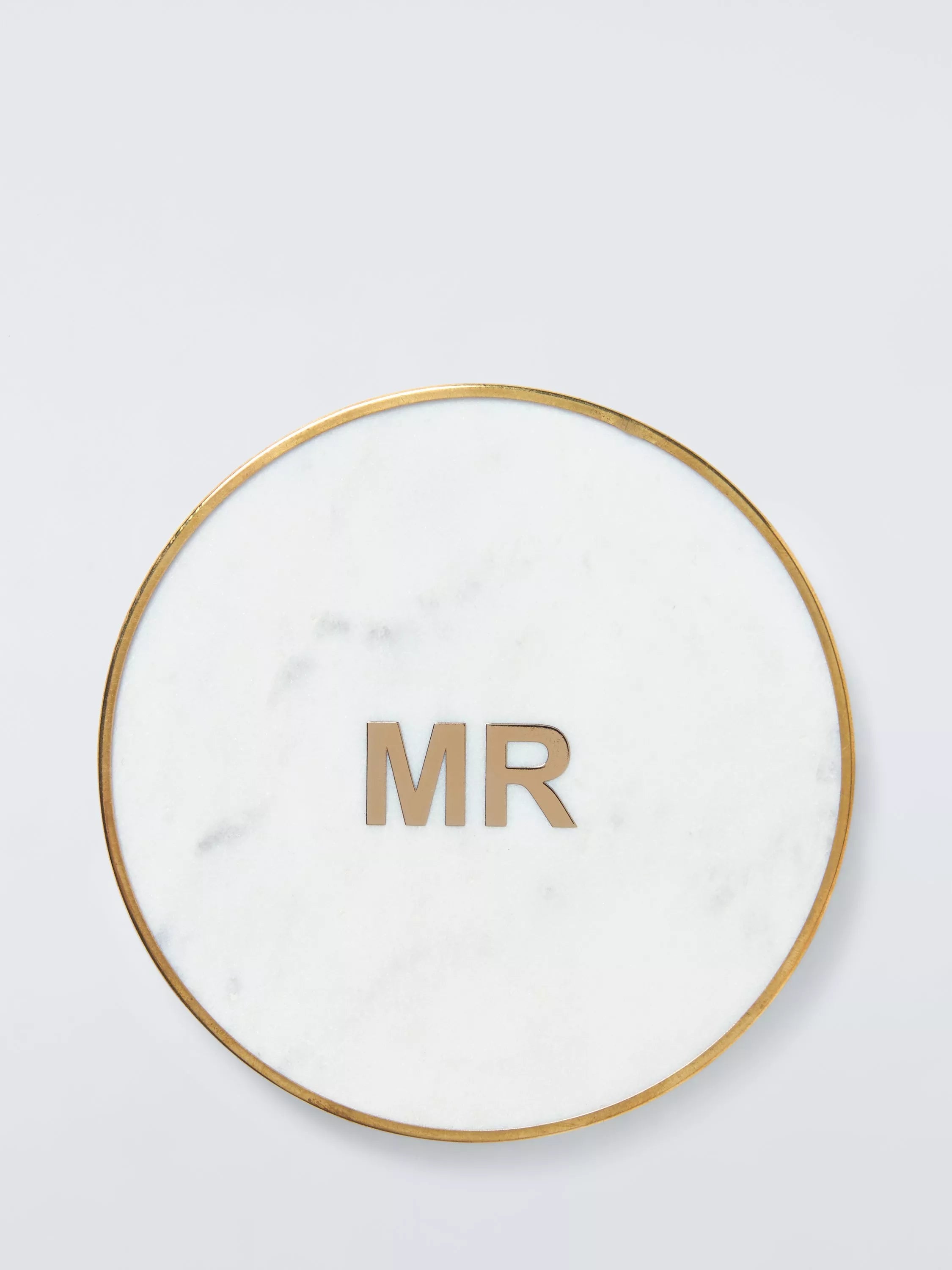 John Lewis white marble brass Mr coaster - British product
