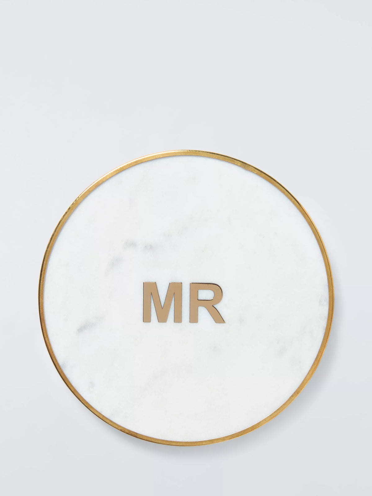 John Lewis white marble brass Mr coaster - British product