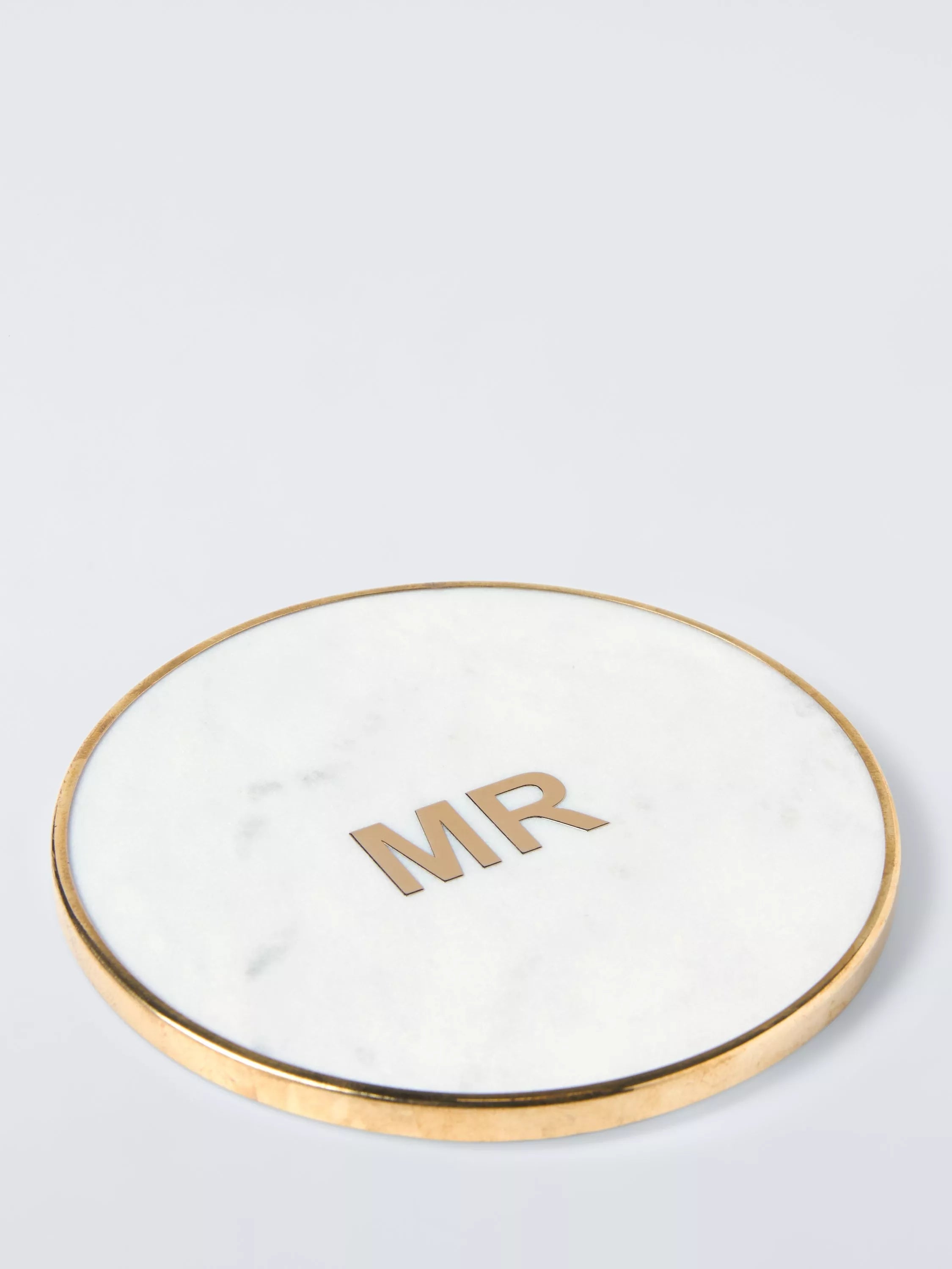 John Lewis white marble brass Mr coaster - British product