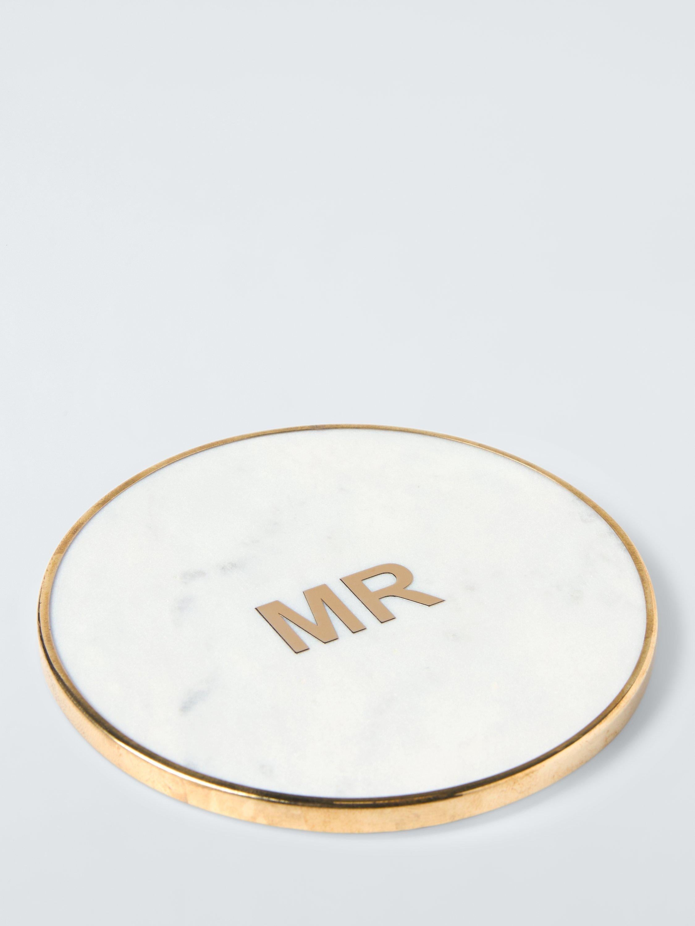John Lewis white marble brass Mr coaster - British product