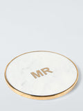 John Lewis white marble brass Mr coaster - British product
