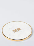 John Lewis white marble brass Mr coaster - British product