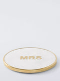 John Lewis white marble brass Mrs coaster, imported from the UK