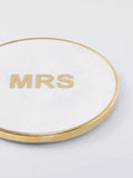 John Lewis white marble brass Mrs coaster, imported from the UK