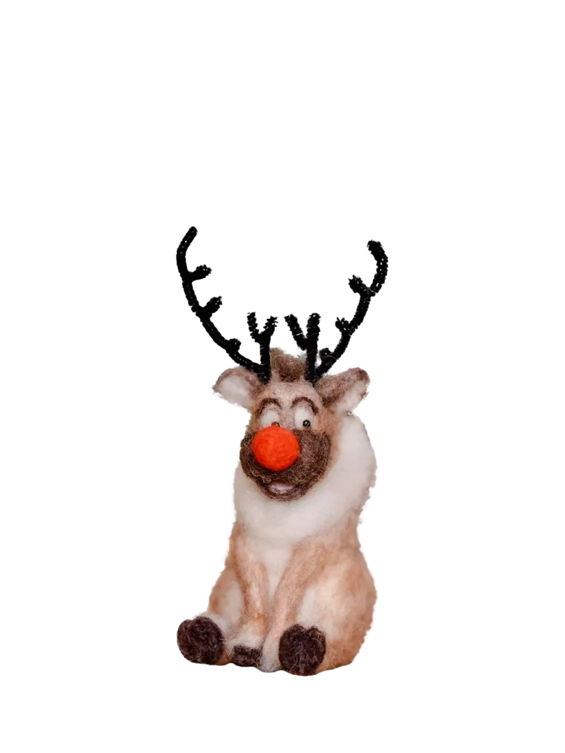 The Crafty Kit Company reindeer needle felting kit - British product