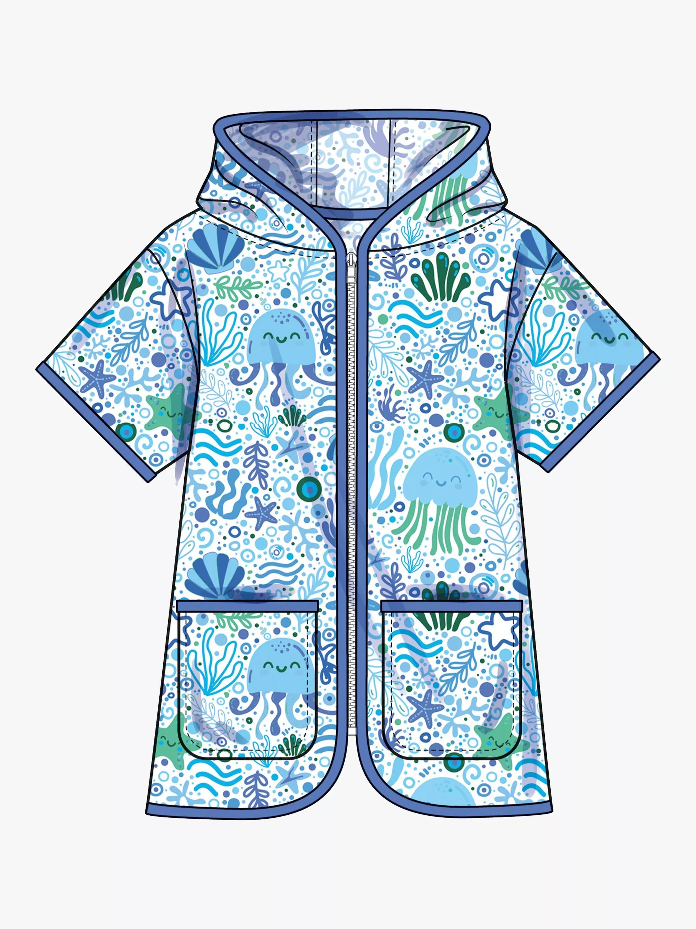 Simplicity S3147 hooded cover up sewing pattern (British brand)
