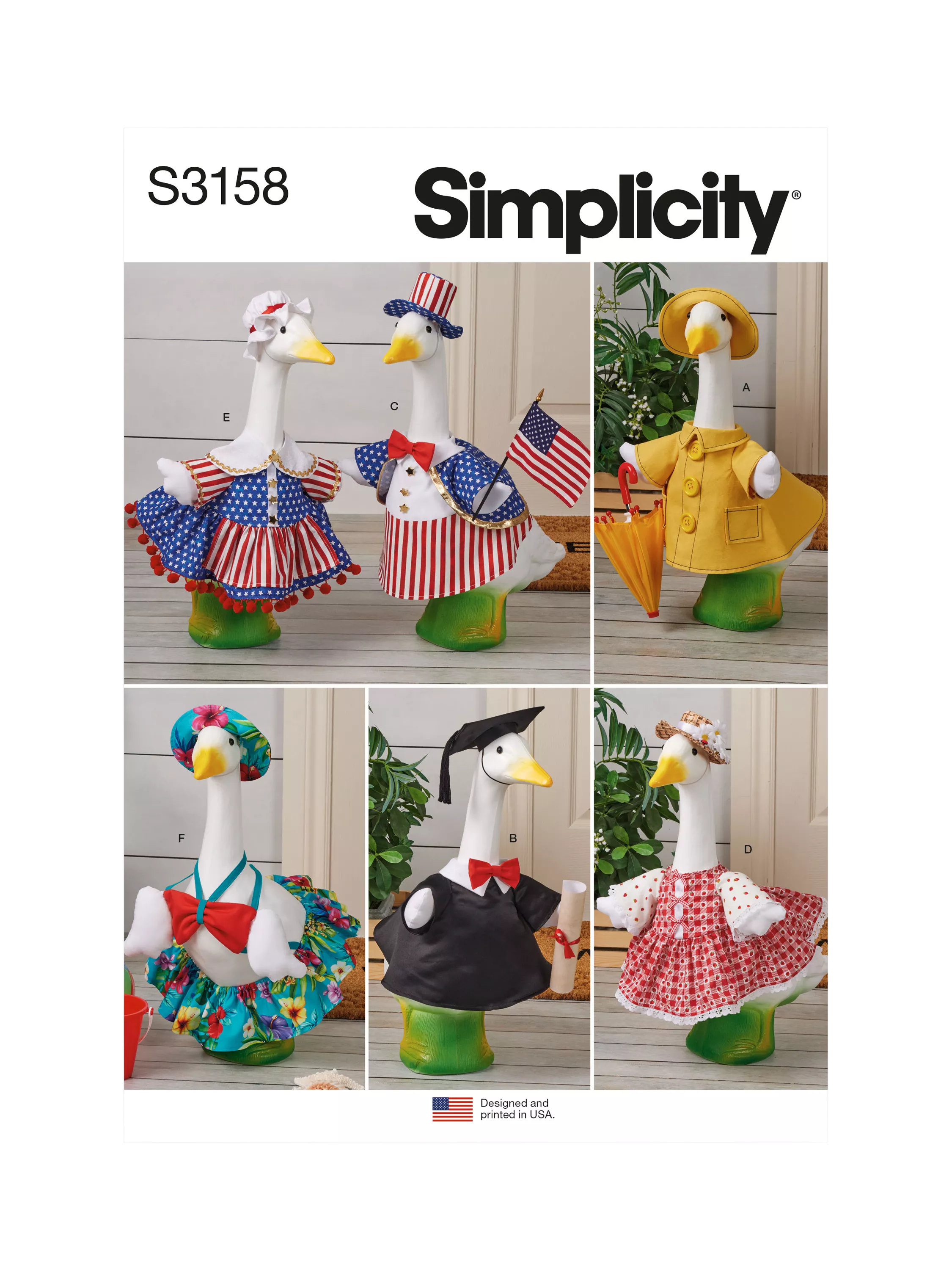 Simplicity geese outfits sewing pattern 59cm, UK version