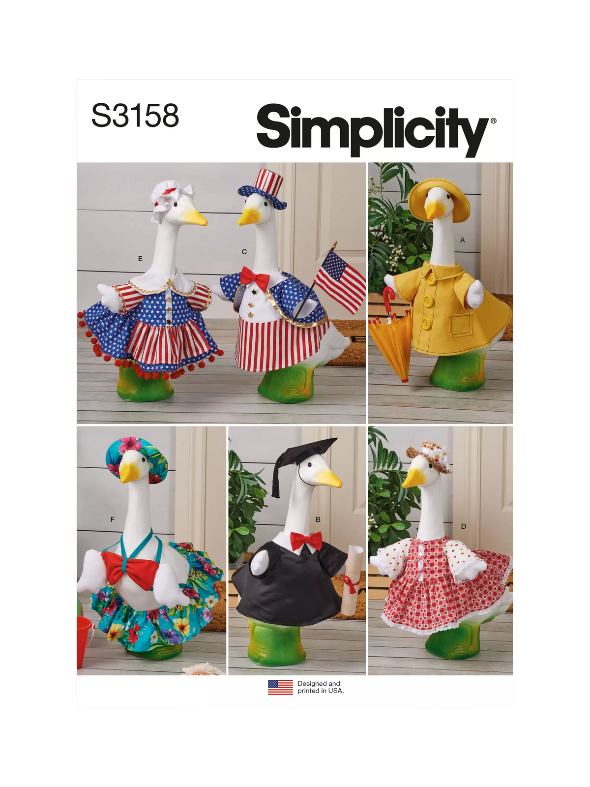 Simplicity geese outfits sewing pattern 59cm, UK version