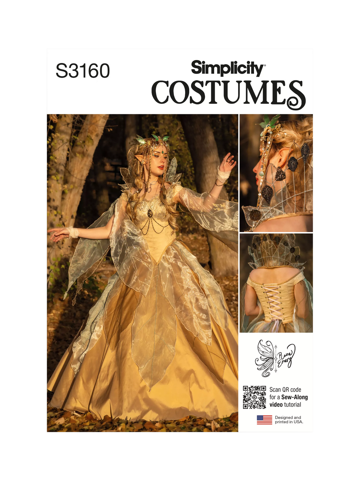 Simplicity Woodland Fae costume sewing pattern S3160 (British brand)