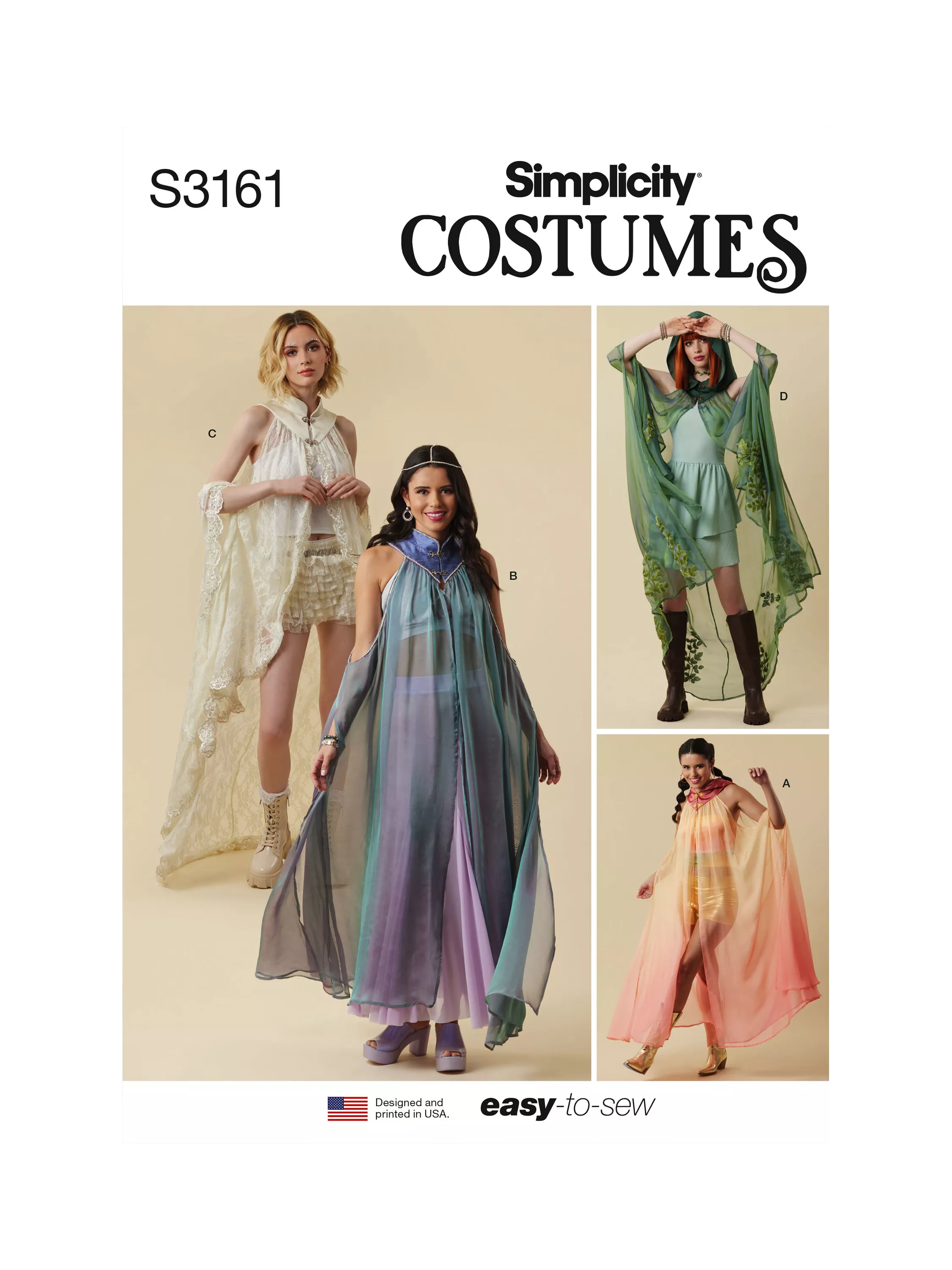 Simplicity sewing pattern Misses Capes S3161 (British brand)