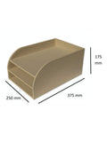 Osco faux leather 3-tier letter tray light taupe, UK version