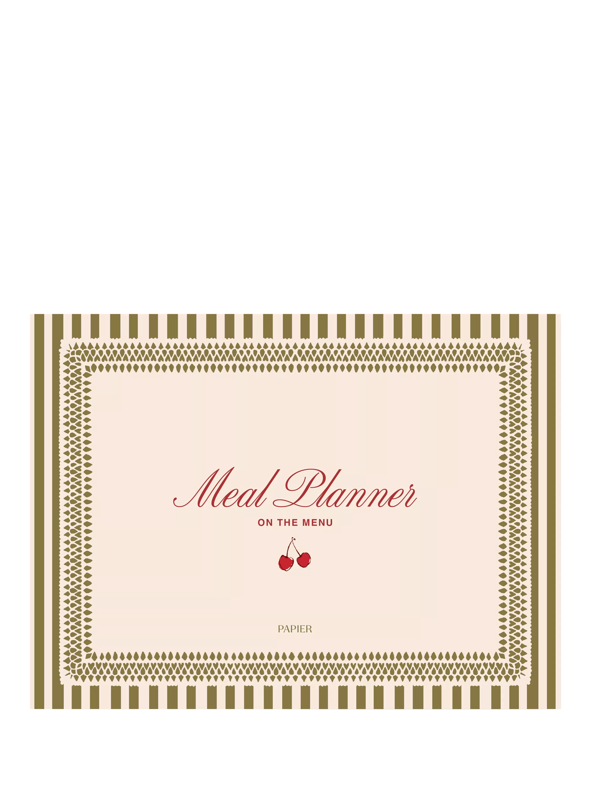 Papier Cherry meal planner with lined pages, UK version