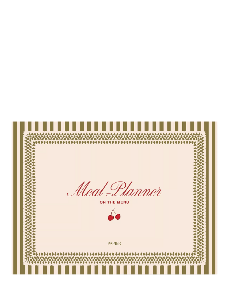 Papier Cherry meal planner with lined pages, UK version