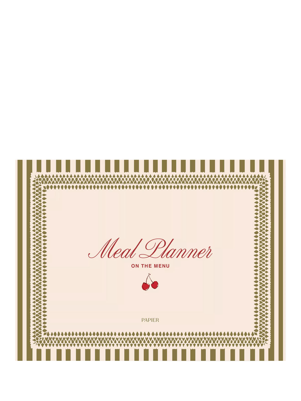 Papier Cherry meal planner with lined pages, UK version