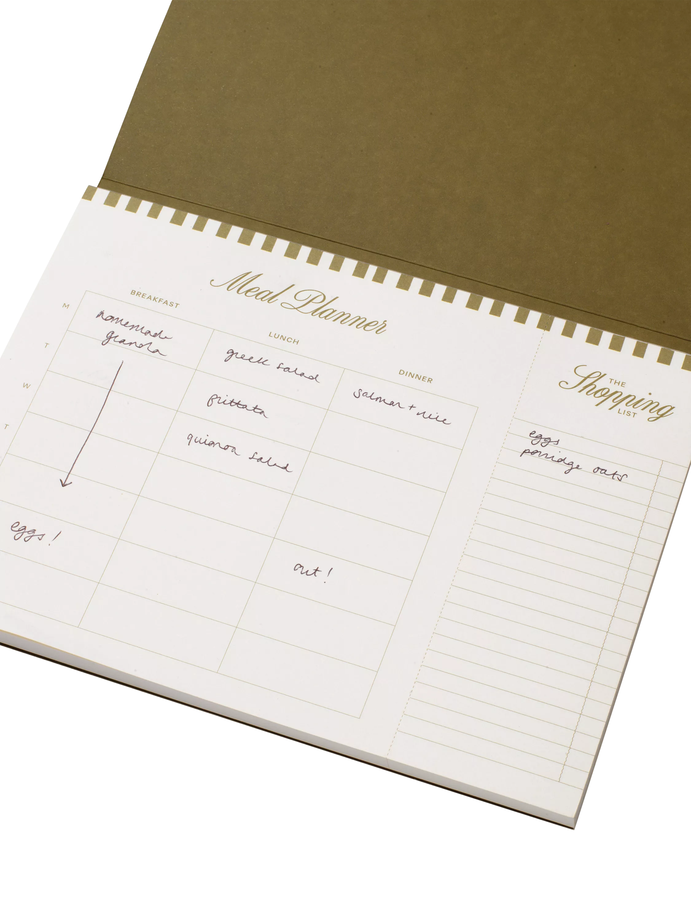 Papier Cherry meal planner with lined pages, UK version
