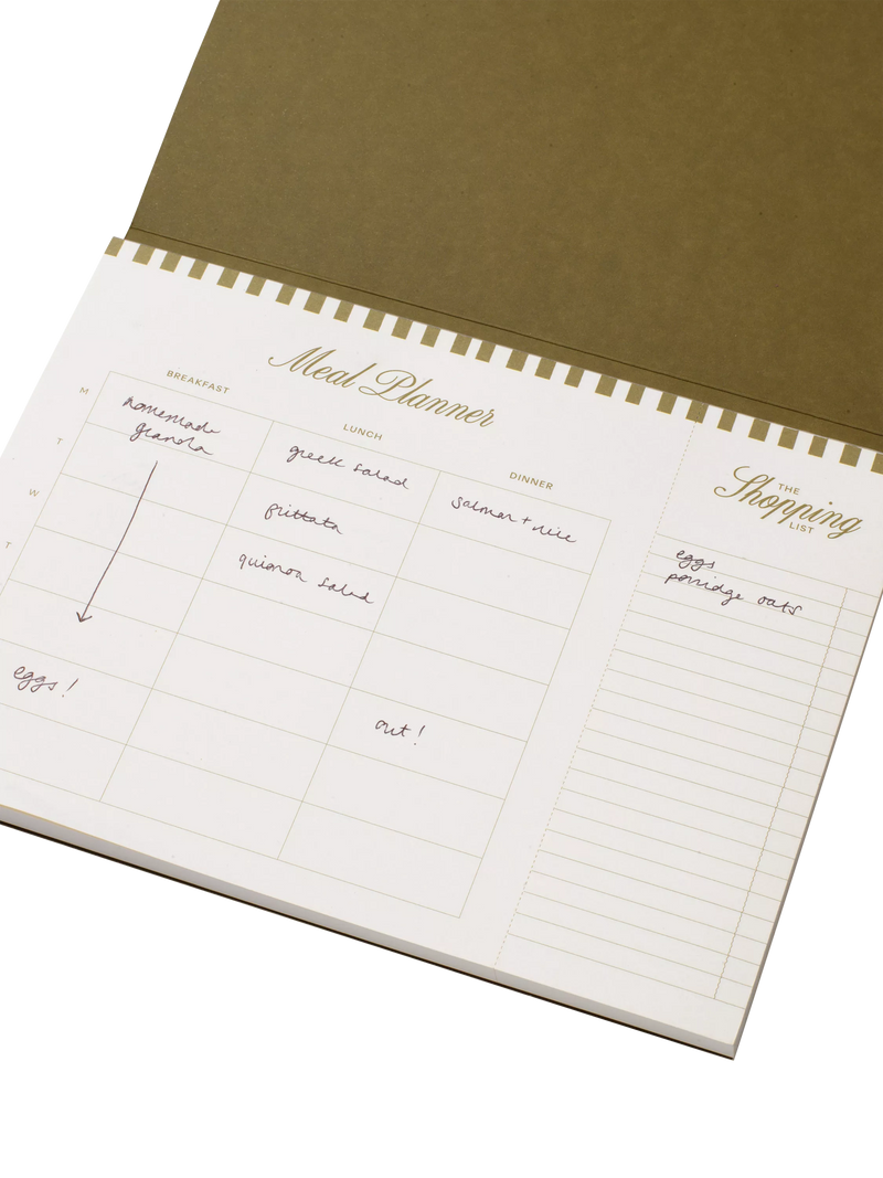Papier Cherry meal planner with lined pages, UK version