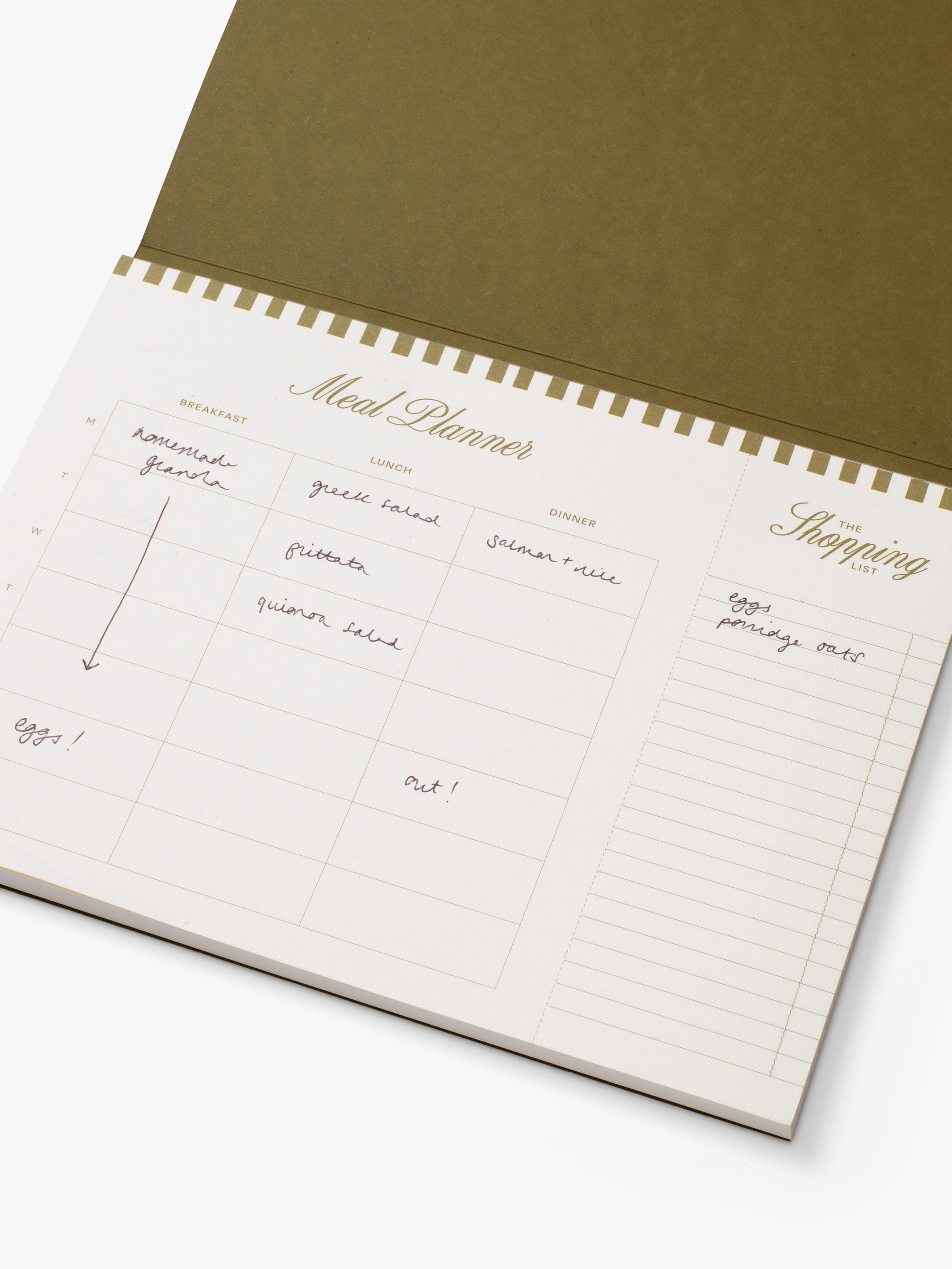 Papier Cherry meal planner with lined pages, UK version