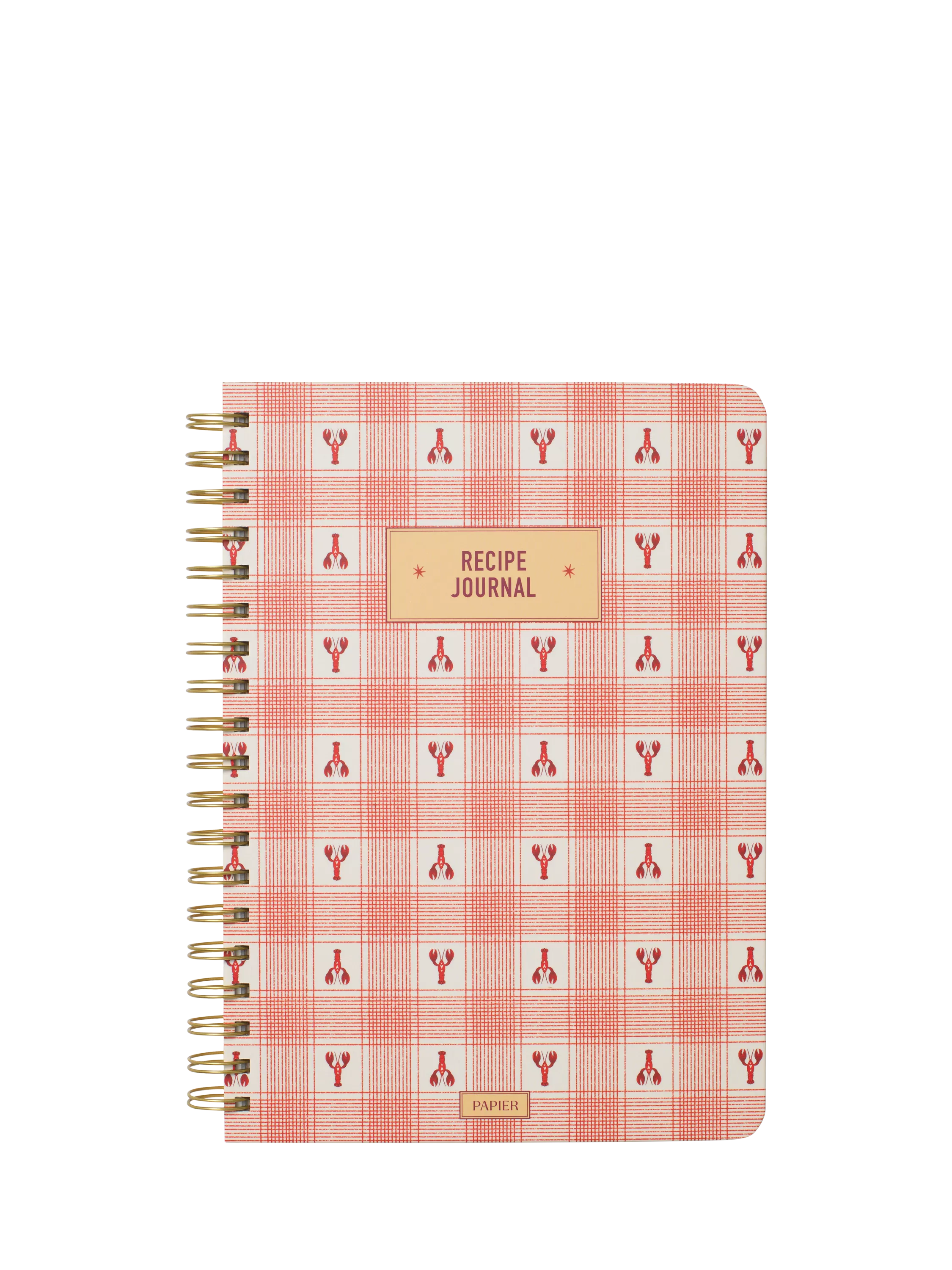 Papier Lobster recipe journal 192 pages (British brand)