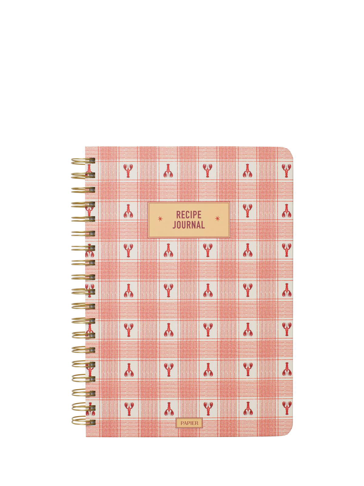 Papier Lobster recipe journal 192 pages (British brand)