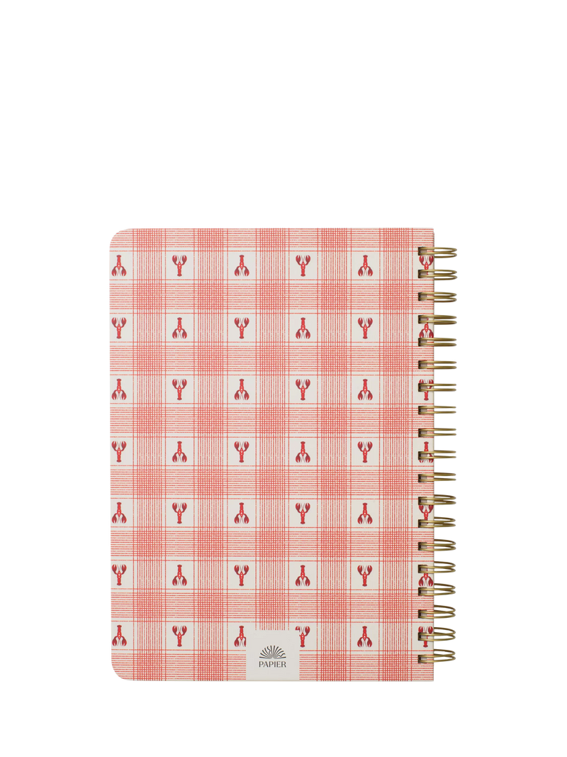 Papier Lobster recipe journal 192 pages (British brand)