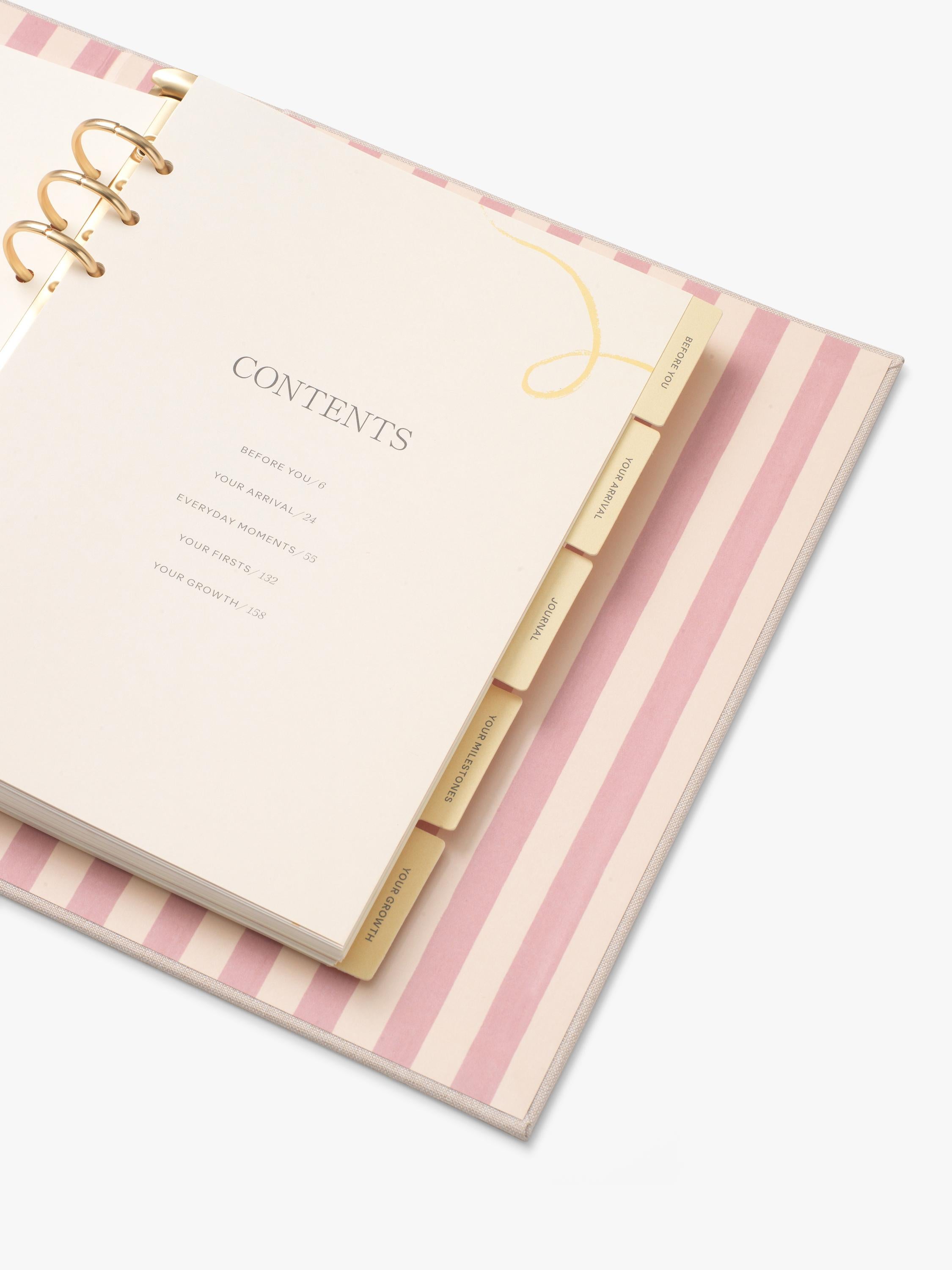 Papier baby journal Cherries binder 192 pages - British product