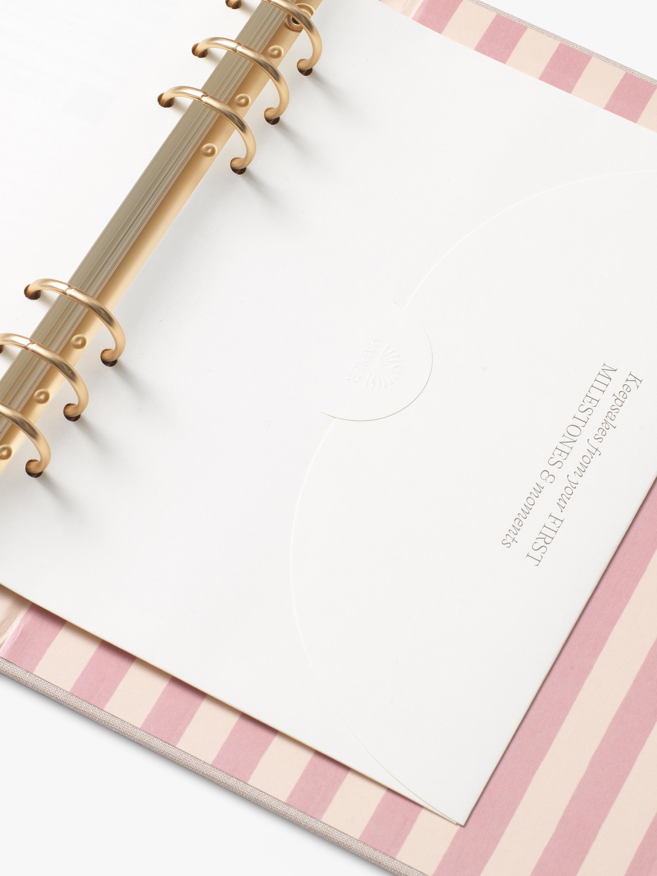 Papier baby journal Cherries binder 192 pages - British product