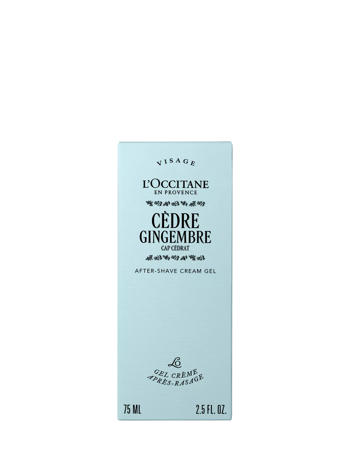 L'OCCITANE Cédre Gingembre after-shave cream gel 75ml (British brand)