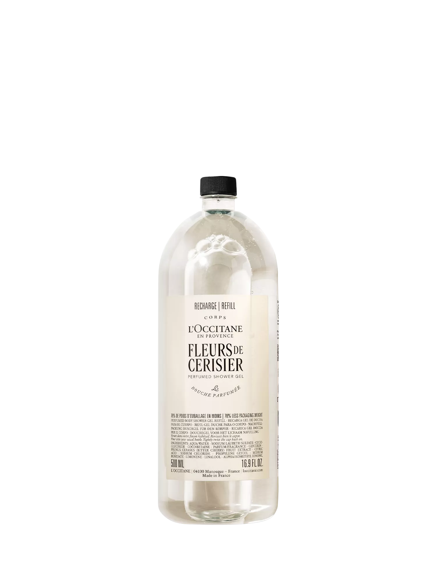 L'OCCITANE cherry blossom shower gel refill 500ml - British product