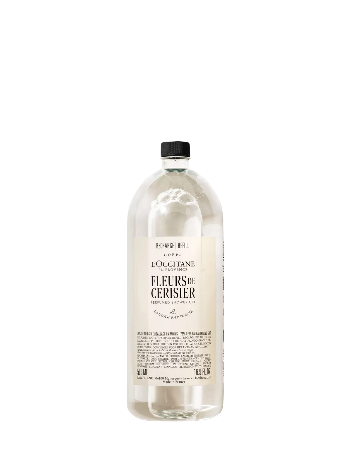 L'OCCITANE cherry blossom shower gel refill 500ml - British product