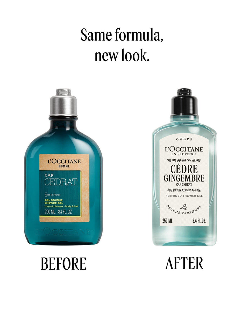 L'OCCITANE Cèdre Gingembre perfumed shower gel 250ml, UK version