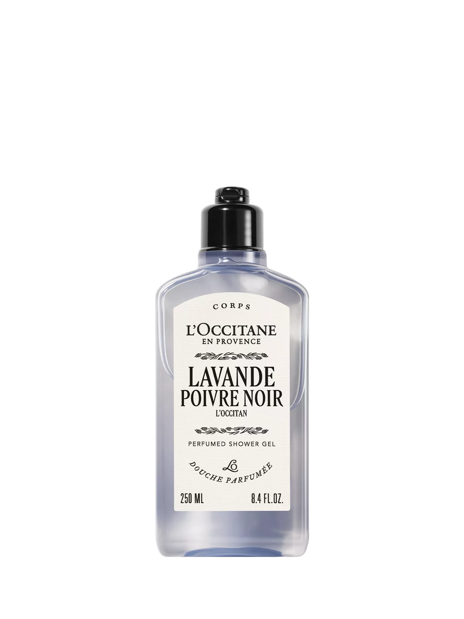 L'OCCITANE Lavande Poivre Noir shower gel 250ml, imported from the UK