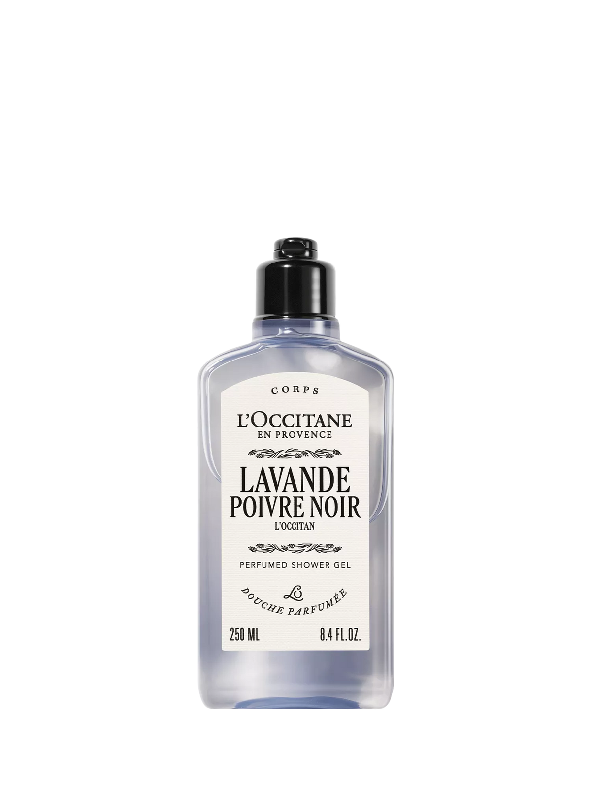 L'OCCITANE Lavande Poivre Noir shower gel 250ml, imported from the UK