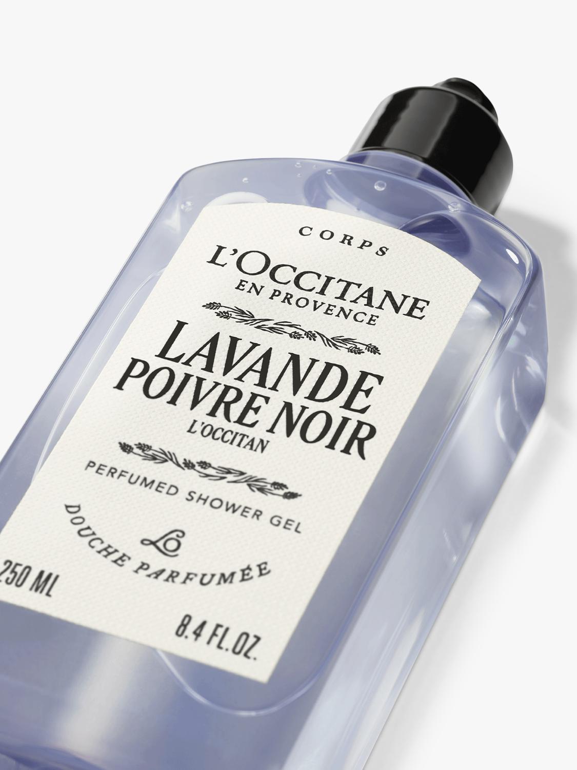 L'OCCITANE Lavande Poivre Noir shower gel 250ml, imported from the UK