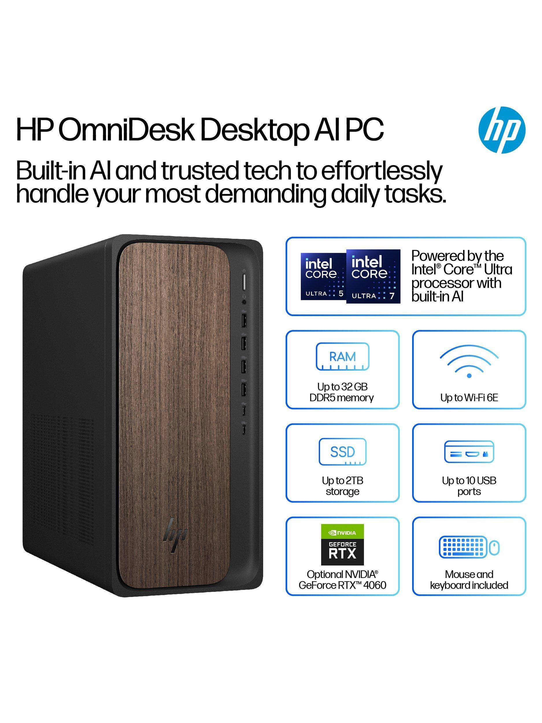 HP OmniDesk Desktop AI PC Intel Core Ultra 7, UK version