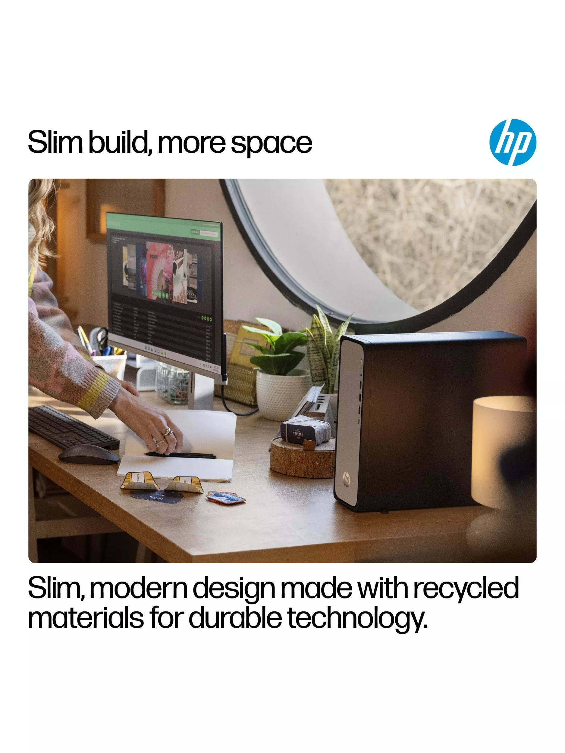 HP slim desktop PC i3 8GB 512GB, imported from the UK