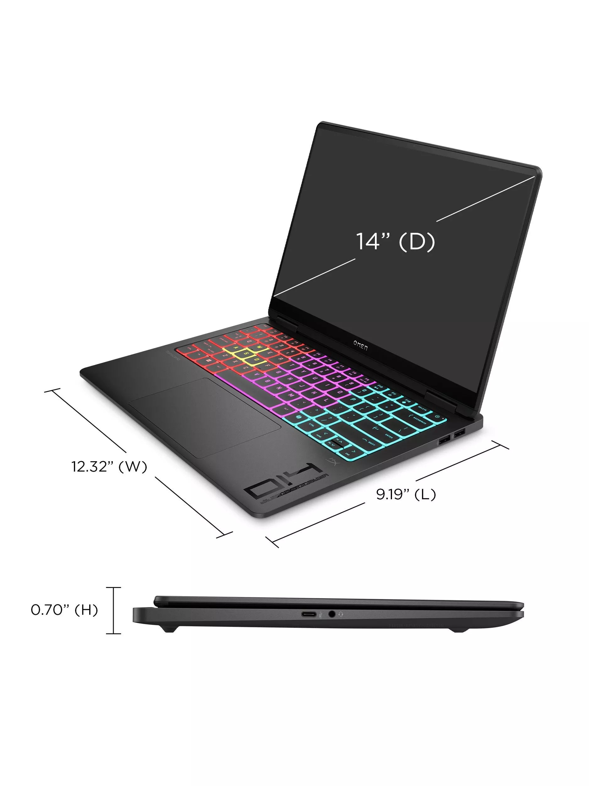 HP OMEN Transcend 14 gaming laptop with OLED display, imported from the UK