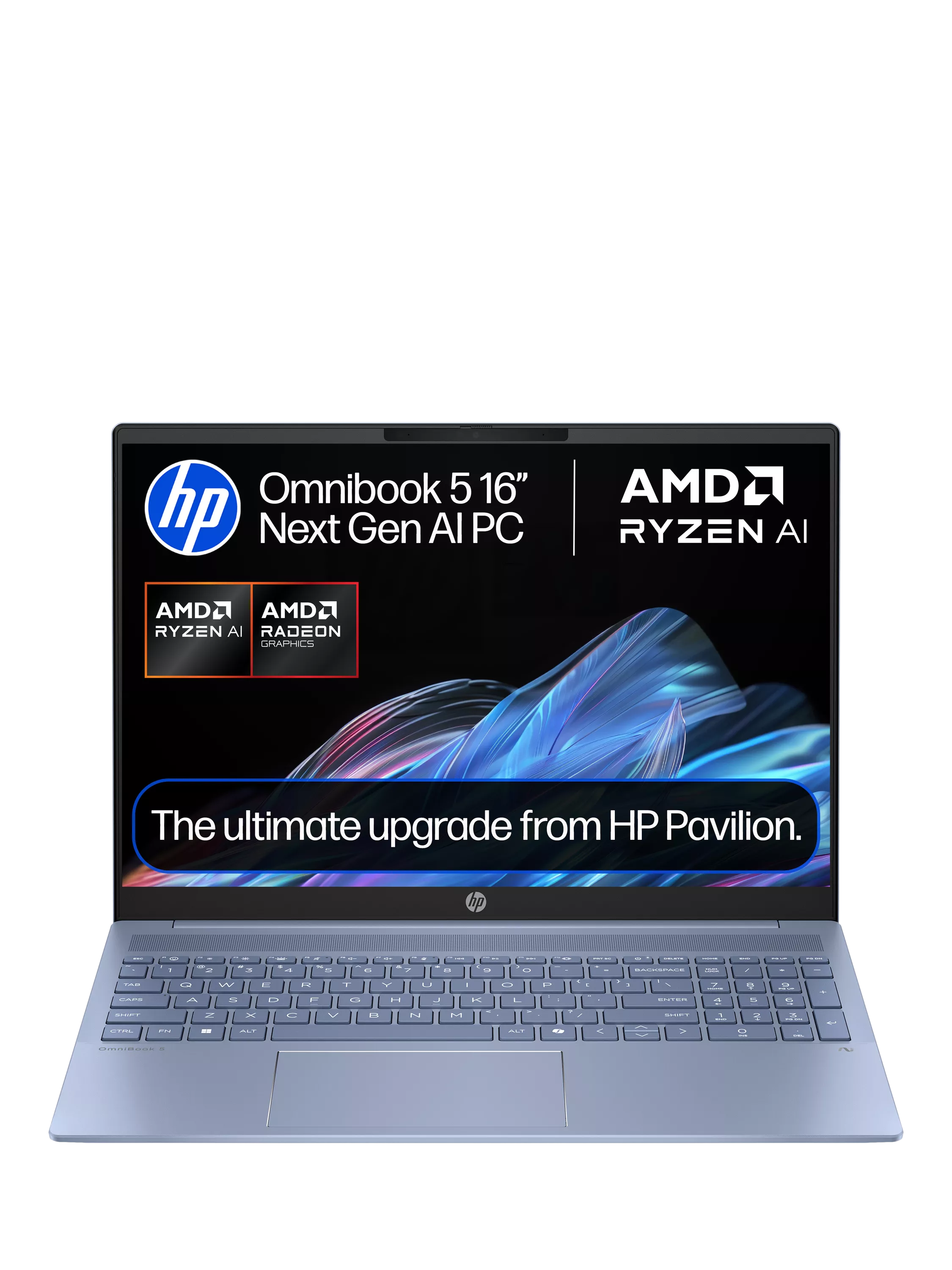 HP OmniBook 5 laptop 16-inch 2K Sky Blue, UK version