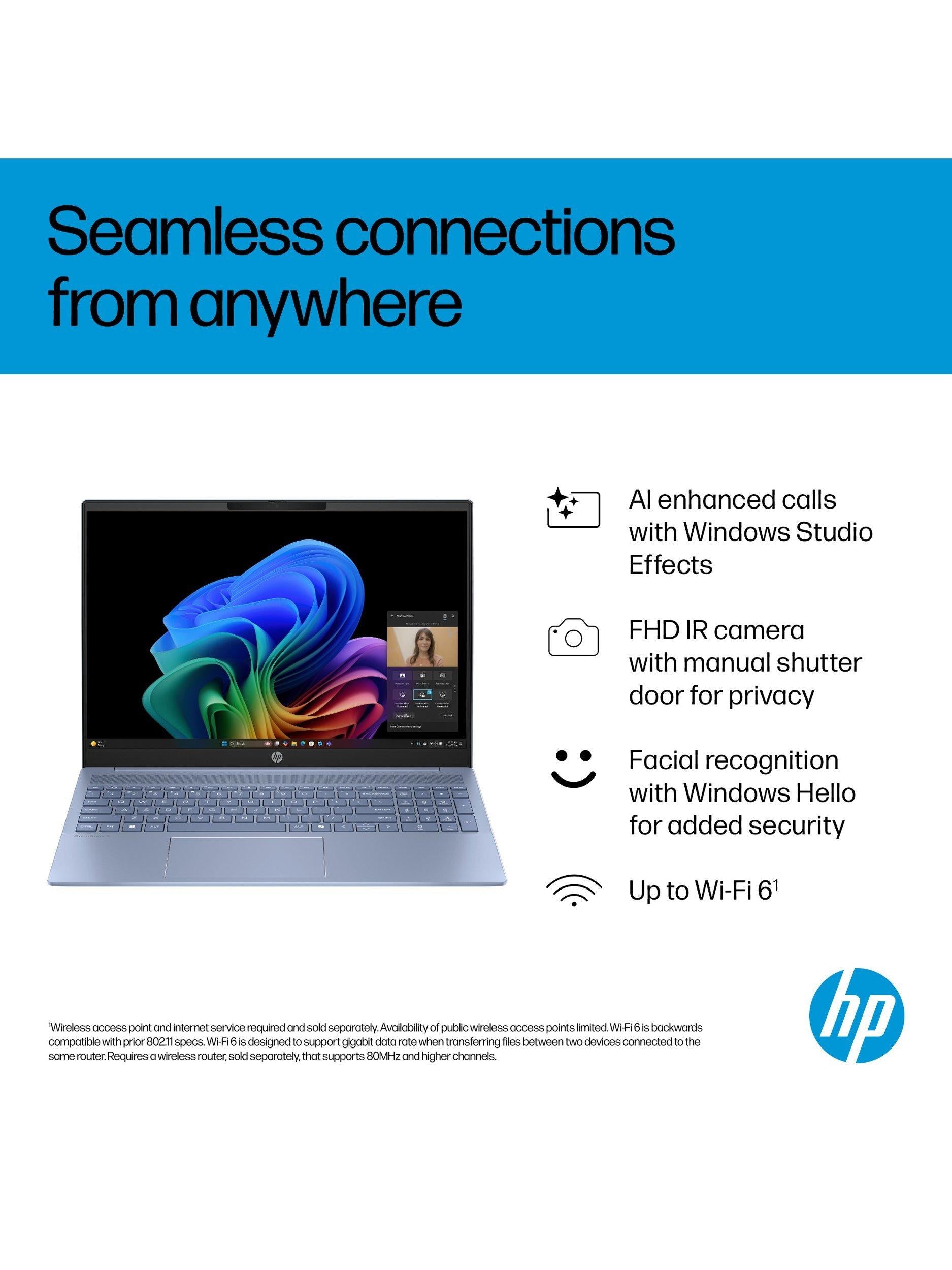 HP OmniBook 5 laptop 16-inch 2K sky blue, UK version