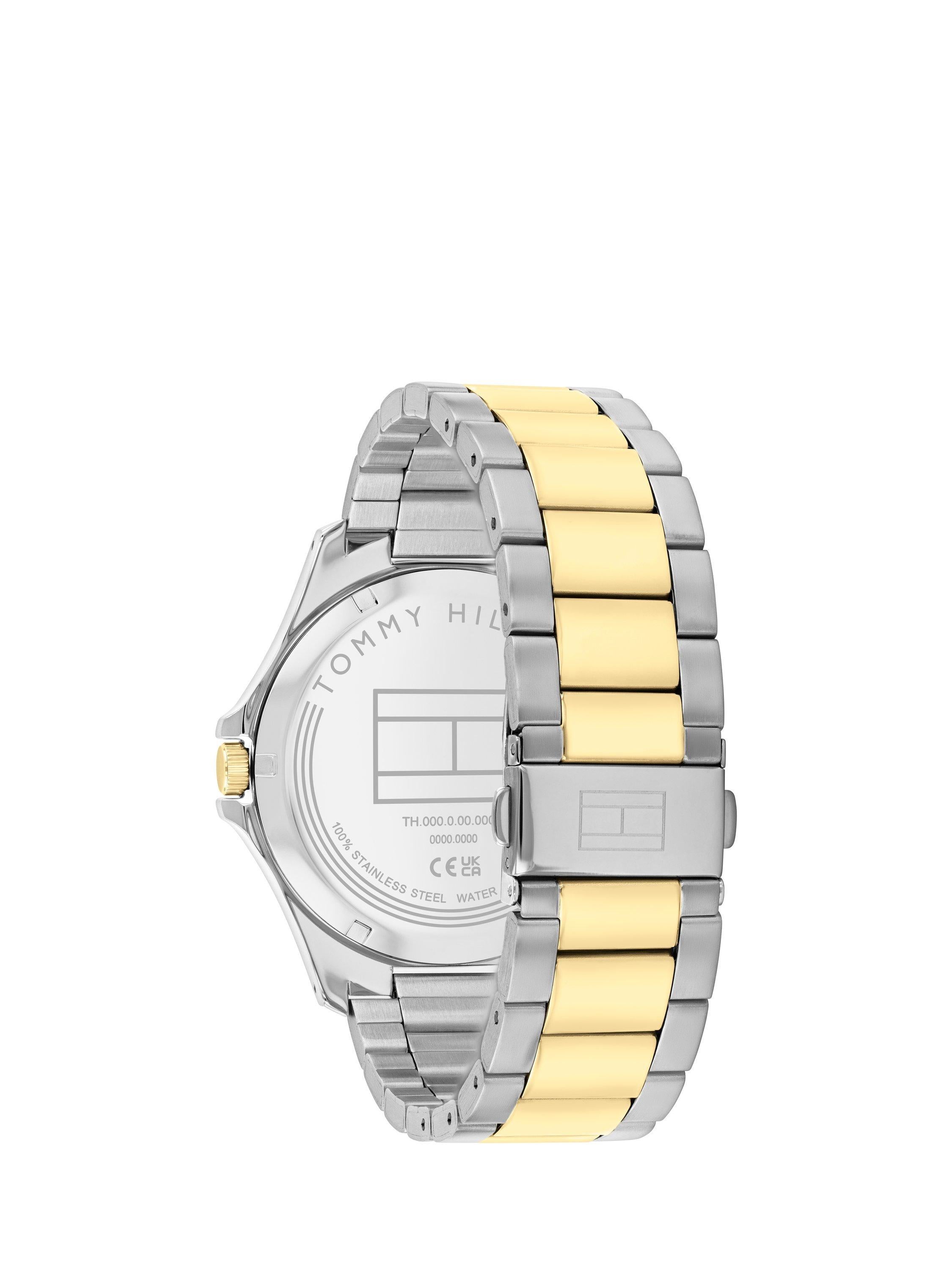 Tommy Hilfiger two-tone bracelet watch with emerald dial (British brand)
