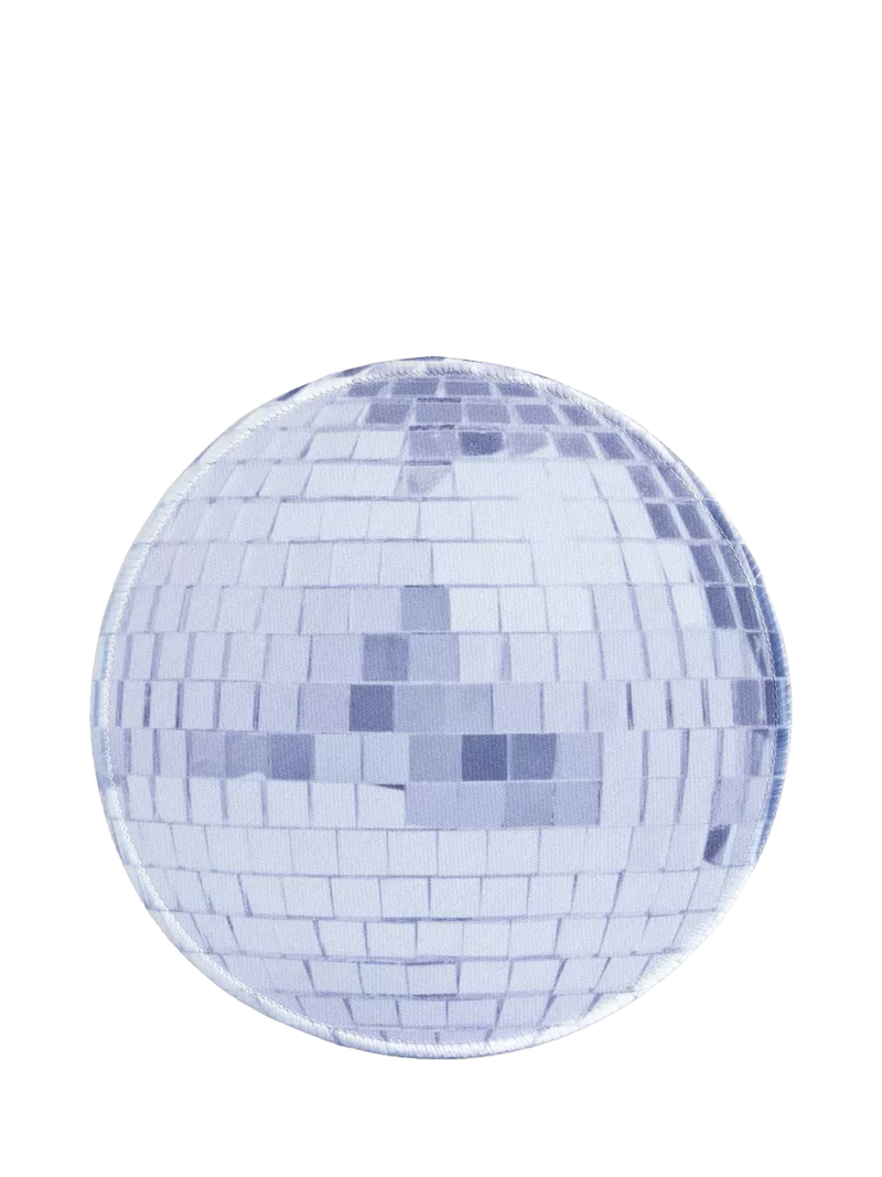 Mustard disco ball mouse mat silver 21cm, imported from the UK