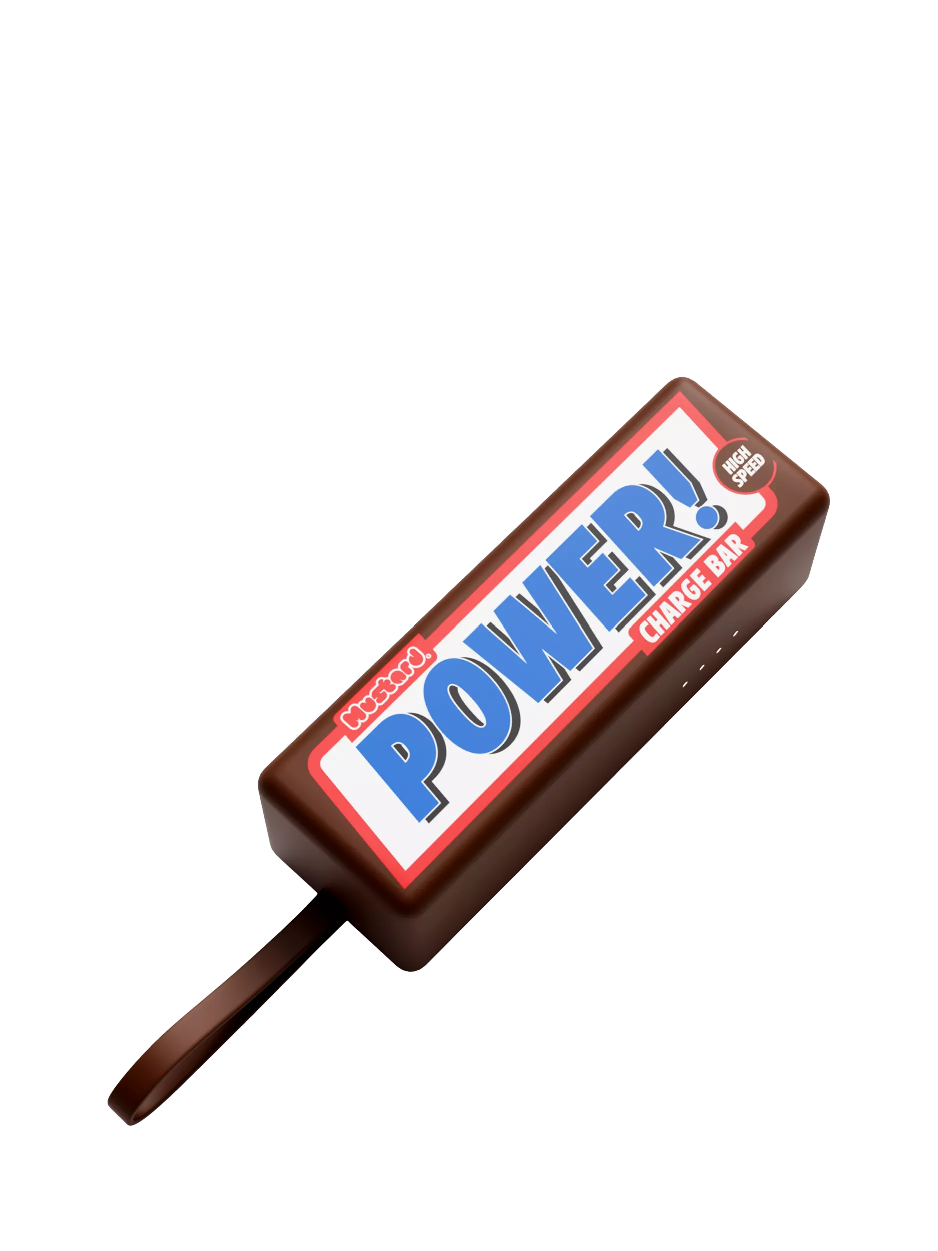 Mustard chocolate bar power charger brown portable (British brand)