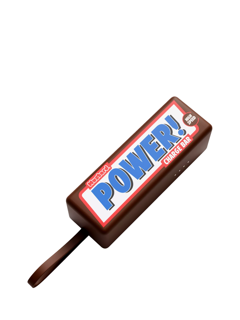 Mustard chocolate bar power charger brown portable (British brand)