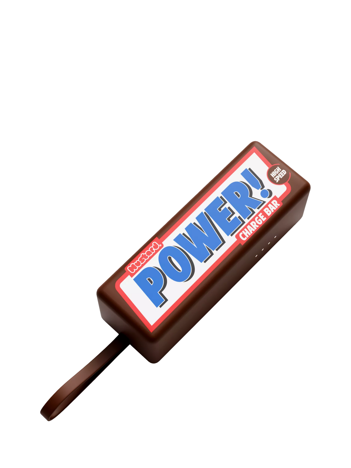 Mustard chocolate bar power charger brown portable (British brand)