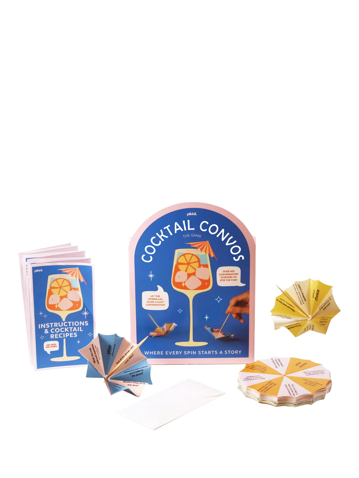 Pikkii Cocktail Convos Cards party game, UK version