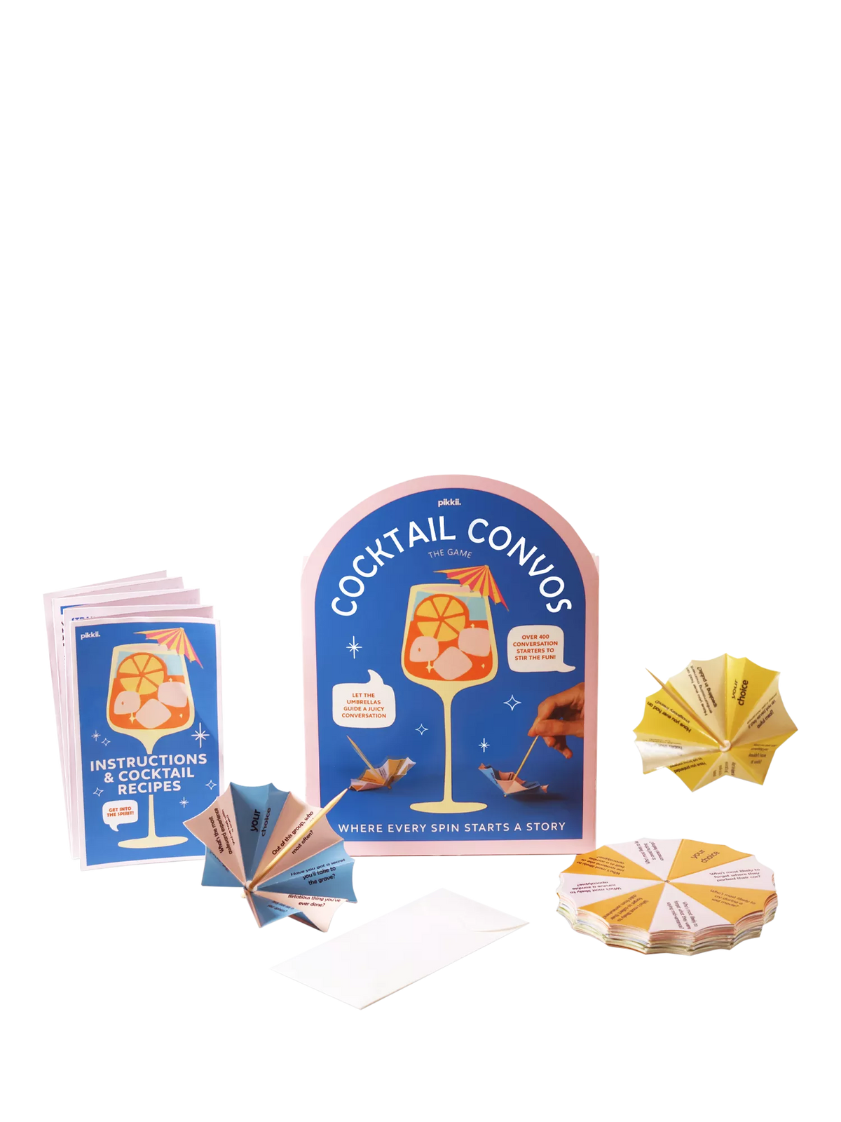 Pikkii Cocktail Convos Cards party game, UK version