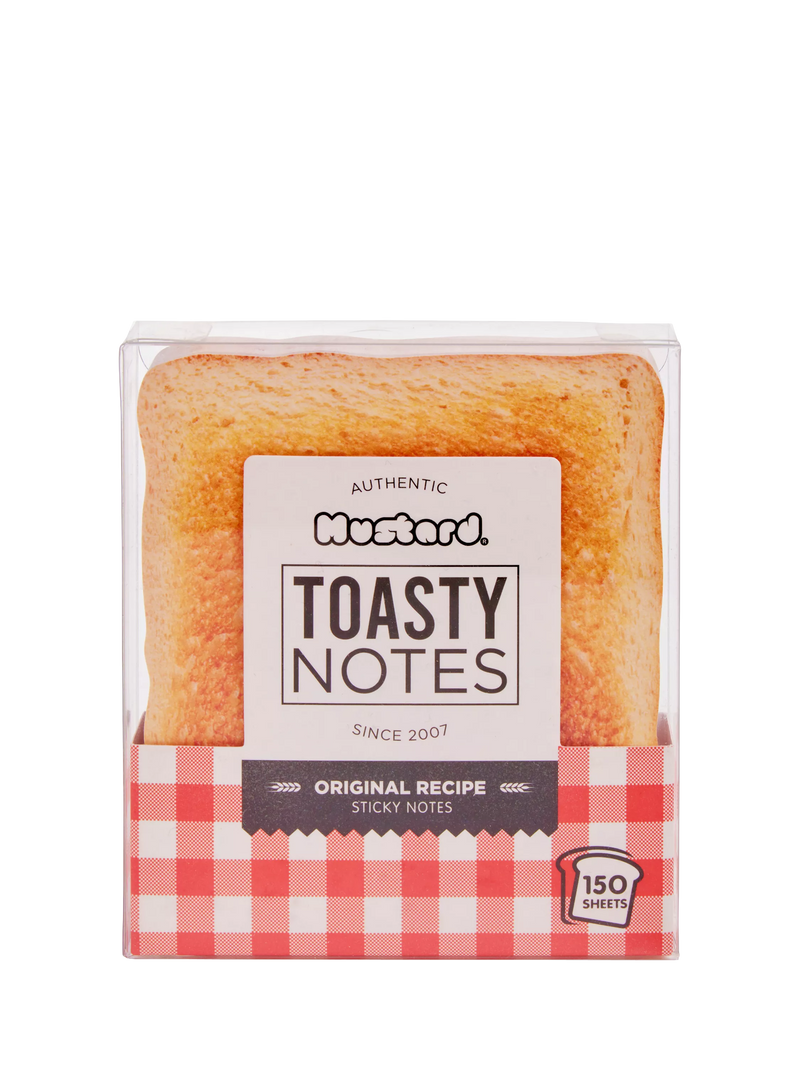 Mustard yellow toasty notepad, imported from the UK