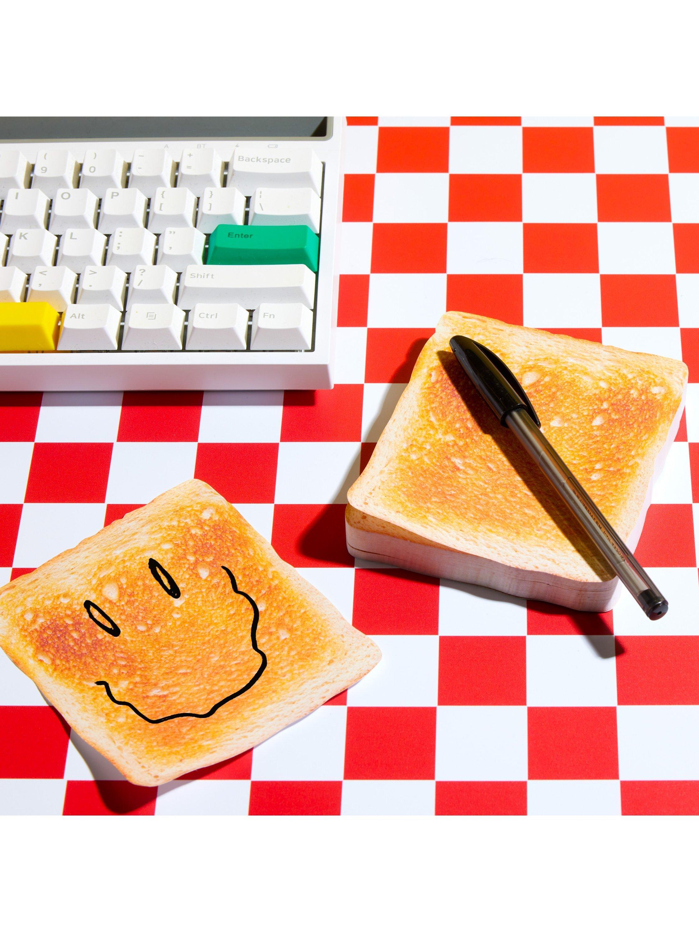 Mustard yellow toasty notepad, imported from the UK
